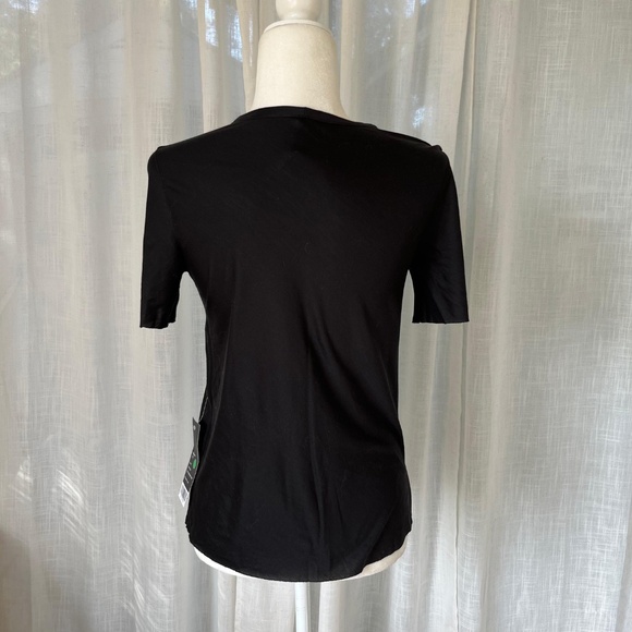 LULULEMON LAB BLACK SILK BLEND T-SHIRT NWT SIZE 2 - Picture 4 of 7